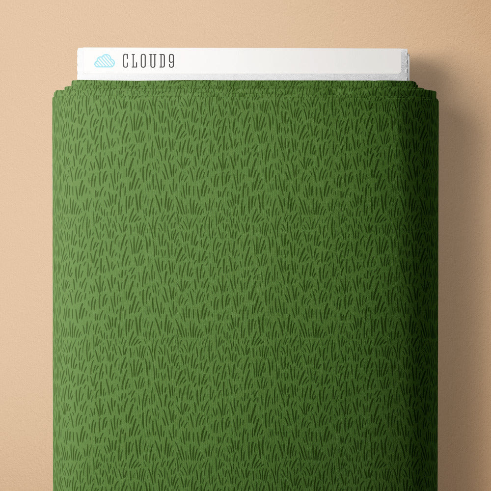 Green grass pattern on fabric