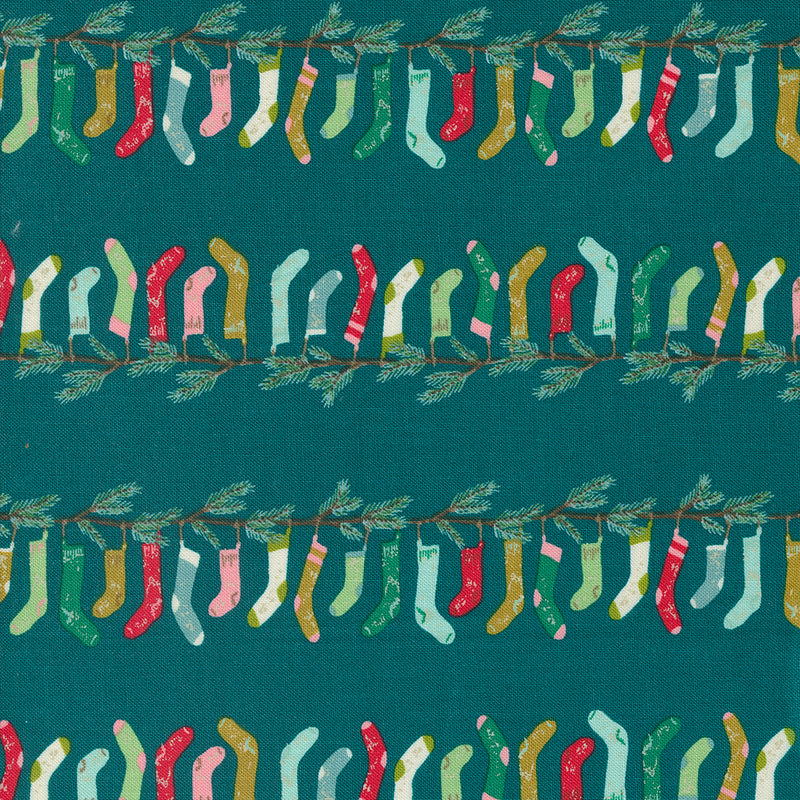 Stocking Stripe in Teal | Cozy Wonderland