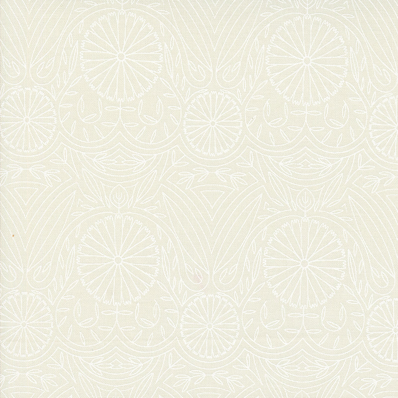 Flower Lines in Cloud White | Imaginary Flowers