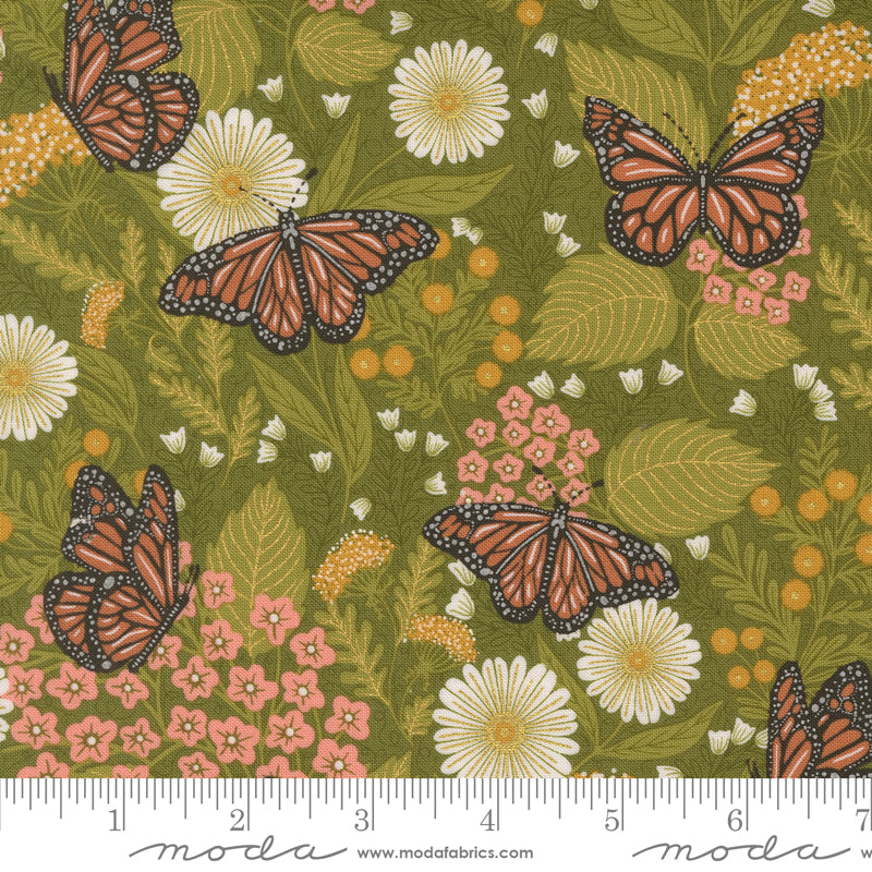 Summer Butterfly in Metallic Ivy | Bee Garden