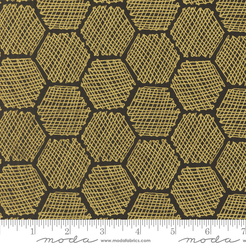 Honeycomb in Metallic Black | Bee Garden