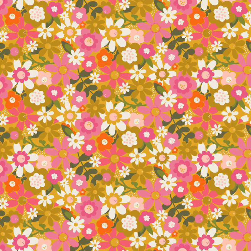 ** Coming Soon **  Floral in Ochre | Joyful June CANVAS
