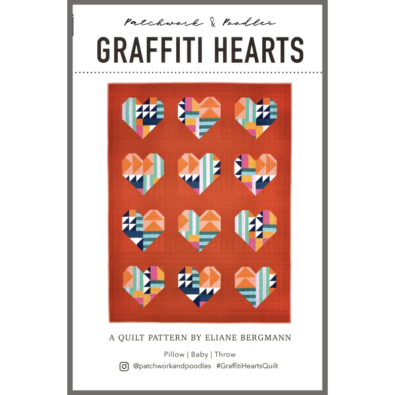 Graffiti Hearts Quilt | Paper Pattern