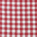 Dobby Hearts Gingham in Cherry | Queen of Hearts