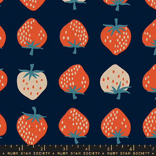 ** Coming Soon ** Strawberry in Navy | Strawberry CANVAS