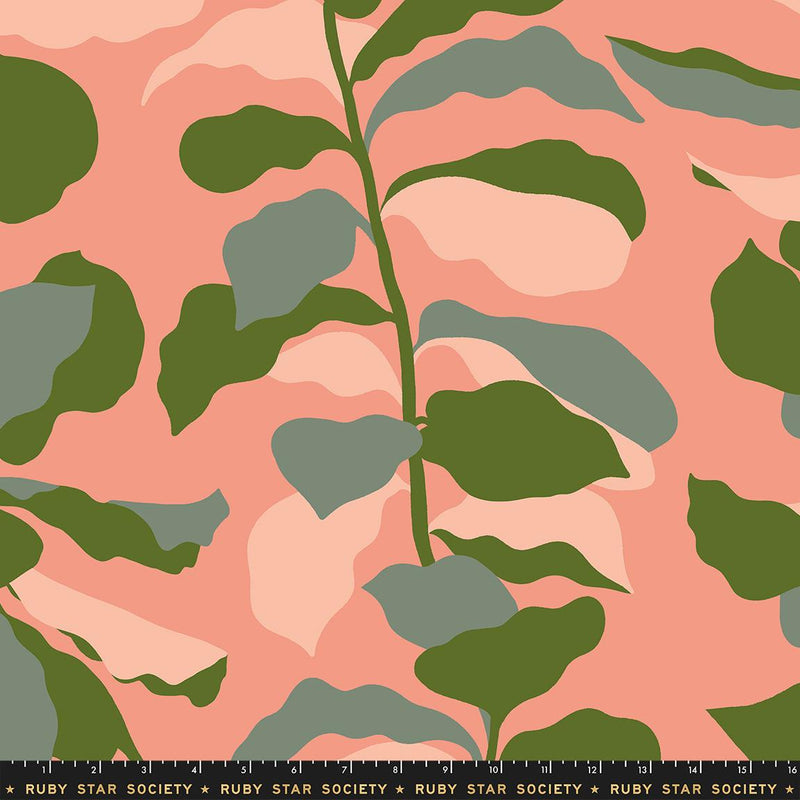 ** Coming Soon ** Fiddleleaf in Light Melon | Calathea 108" Wideback