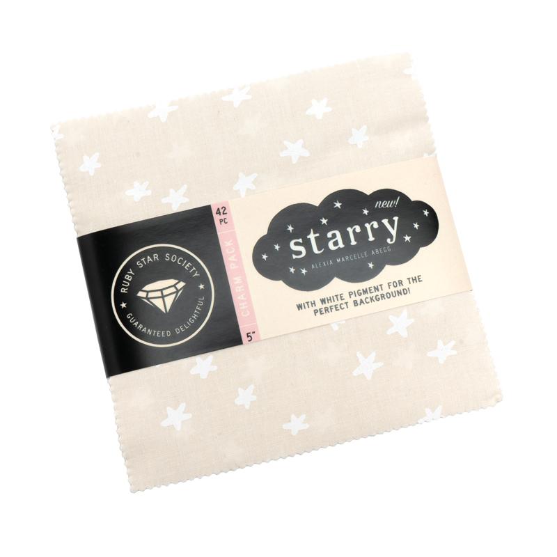 Starry New White on Natural | Charm Pack