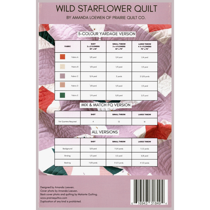 Wild Starflower Quilt | Paper Pattern