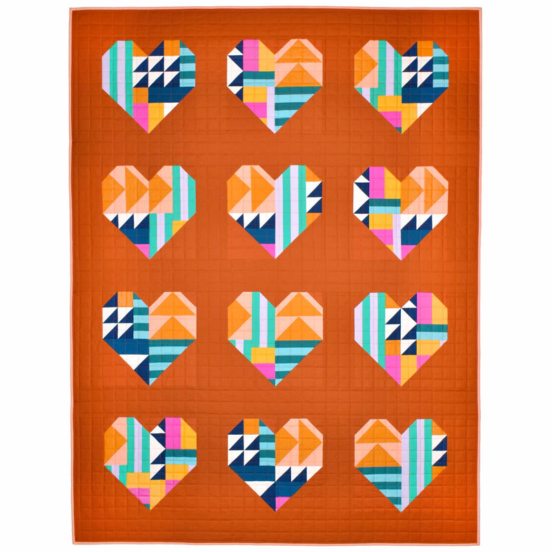 Graffiti Hearts Quilt | Paper Pattern