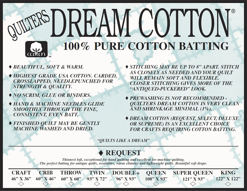 Dream Cotton Batting in White | Request Loft